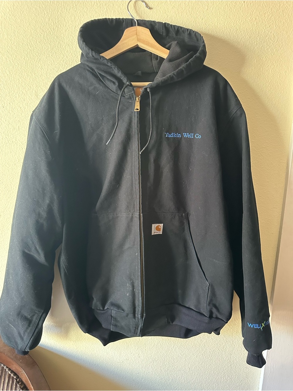 Carhartt Black Hooded Zip Jacket J131BLK Discontinued